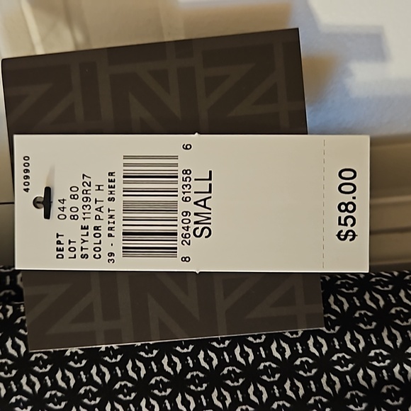 iZ Byer dress. Size Small. Black with sheer print. - Picture 3 of 4